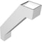 Ekena Millwork 5-in. W x 16-in. D x 22-in. H Burlington Architectural Grade PVC Knee Brace BRCP05X16X22BUR - alternate 2